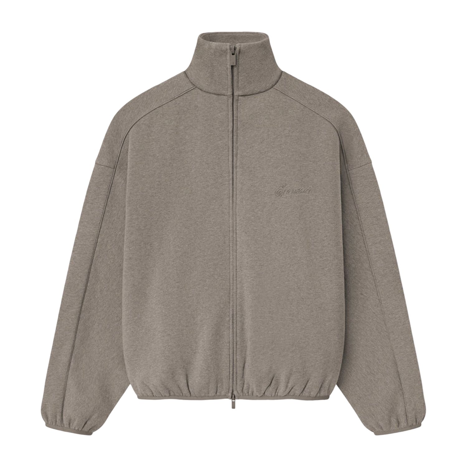 Fear of God Essentials Modern Fit Fleece Track Jacket Dune Fear of God Essentials Modern Fit Fleece Track Jacket Dune