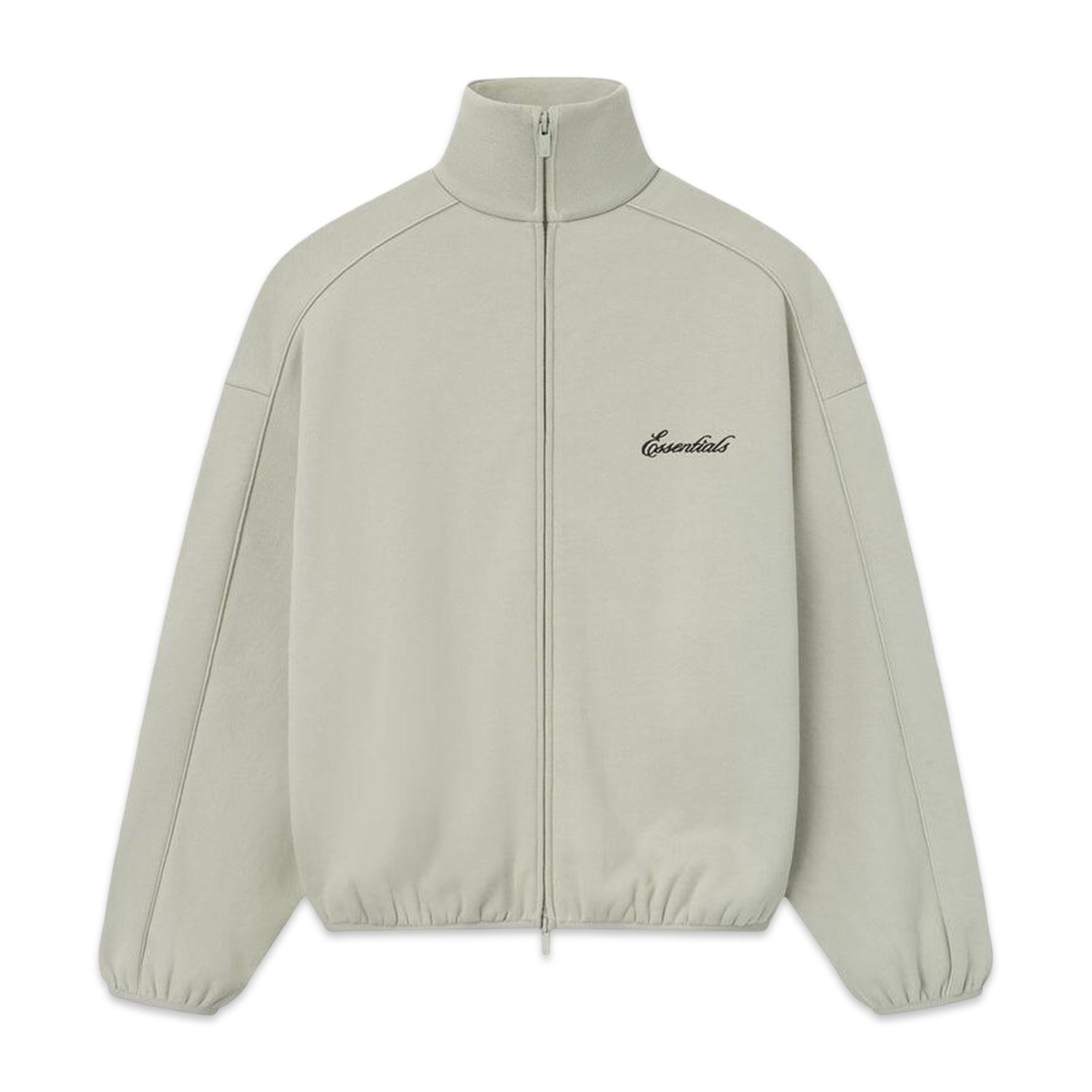 Fear of God Essentials Modern Fit Fleece Track Jacket A. Stone Fear of God Essentials Modern Fit Fleece Track Jacket A. Stone