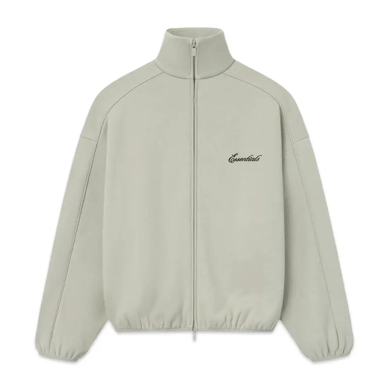 Fear of God Essentials Modern Fit Fleece Track Jacket A. Stone