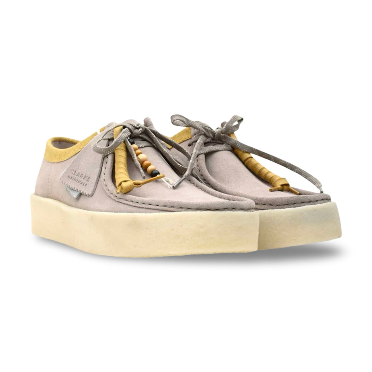 Clarks Originals Wallabee Cup Suede – Grey & Mustard Clarks Originals Wallabee Cup Suede – Grey & Mustard