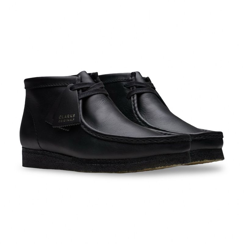 Clarks Originals Wallabee Boot Beeswax Leather – Preto