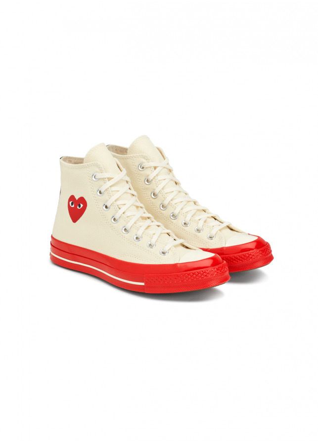 Comme des Garçons PLAY x Converse Chuck 70 High – White / Red Comme des Garçons PLAY x Converse Chuck 70 High – White / Red