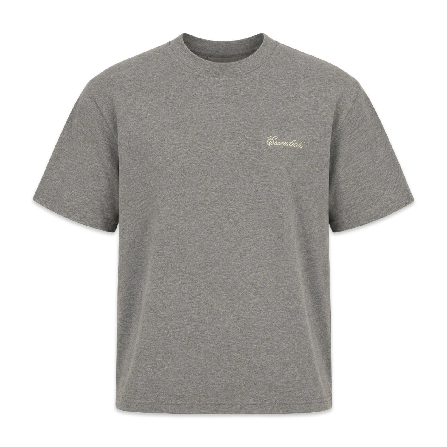 FOG Essentials Signature 90s Logo Embroidered T-Shirt – Heather Grey FOG Essentials Signature 90s Logo Embroidered T-Shirt – Heather Grey