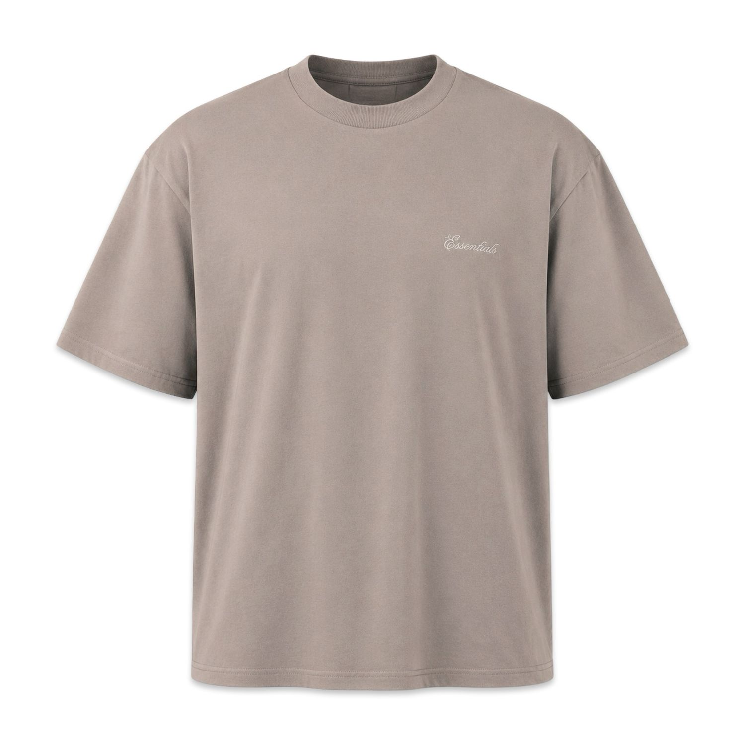 FOG Essentials Signature 90s Logo Embroidered T-Shirt – Taupe FOG Essentials Signature 90s Logo Embroidered T-Shirt – Taupe