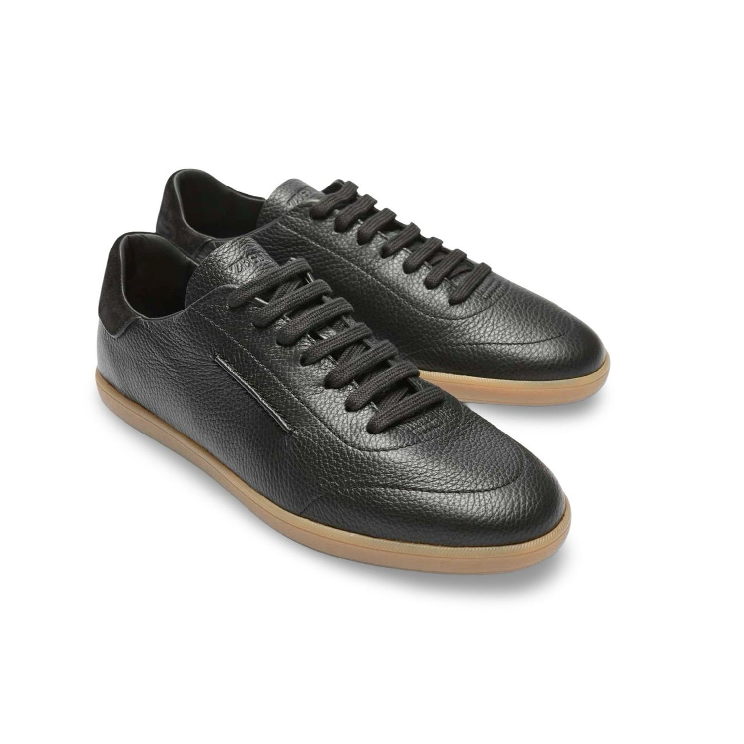 Zegna Secchiello Grain Leather Black / Gum