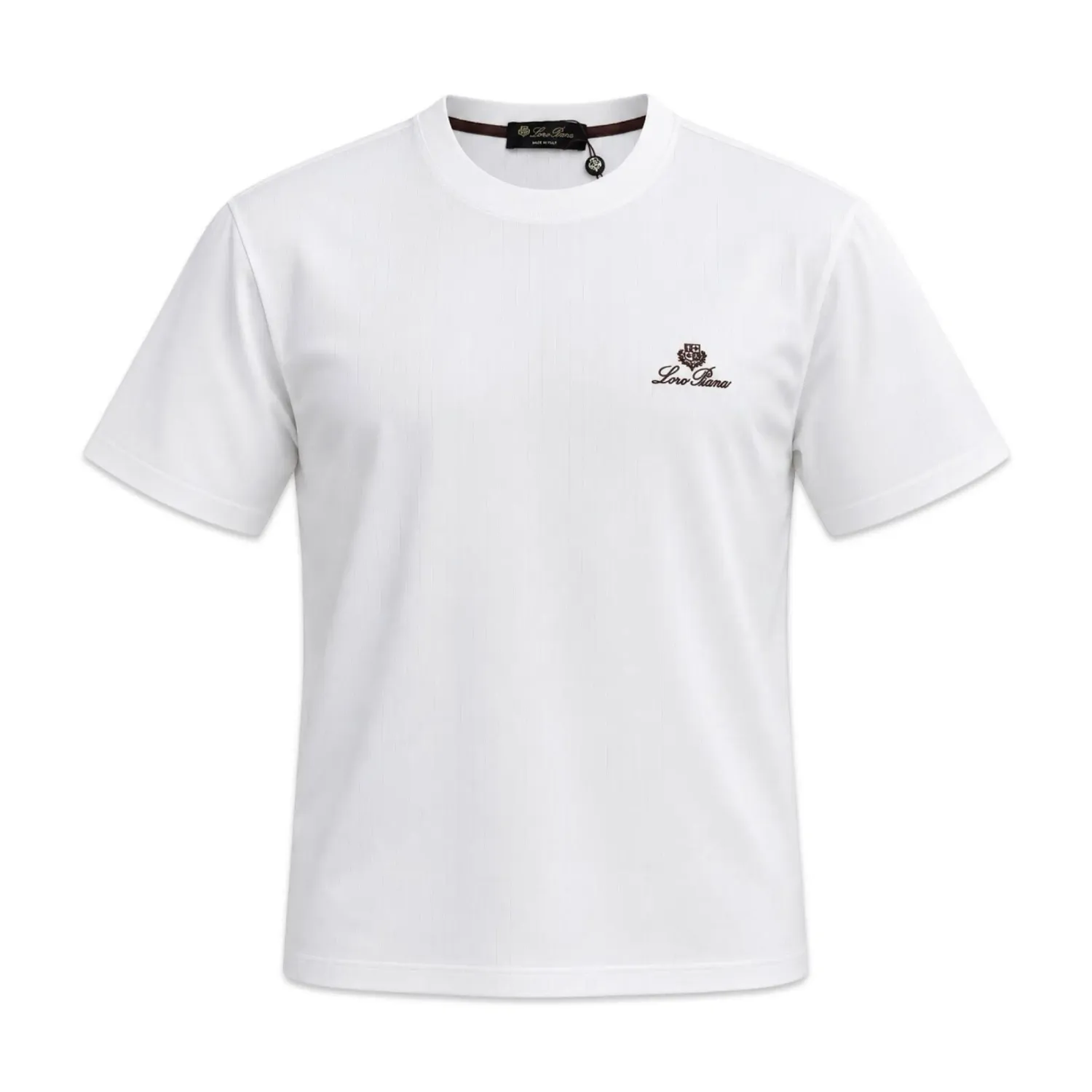 Loro Piana Embroidered Logo T-shirt White