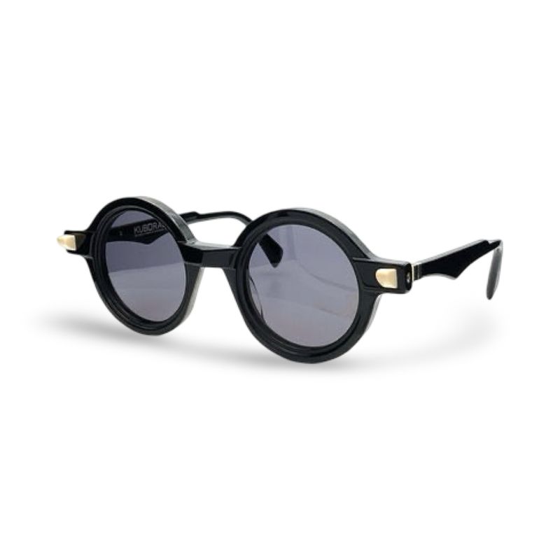 Kuboraum Maske Q7 — ÓCULOS DE SOL ROUND EM ACETATO PRETO