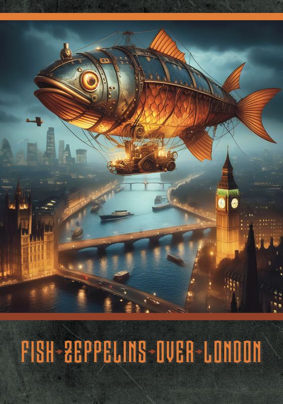 Fish zeppelins over London