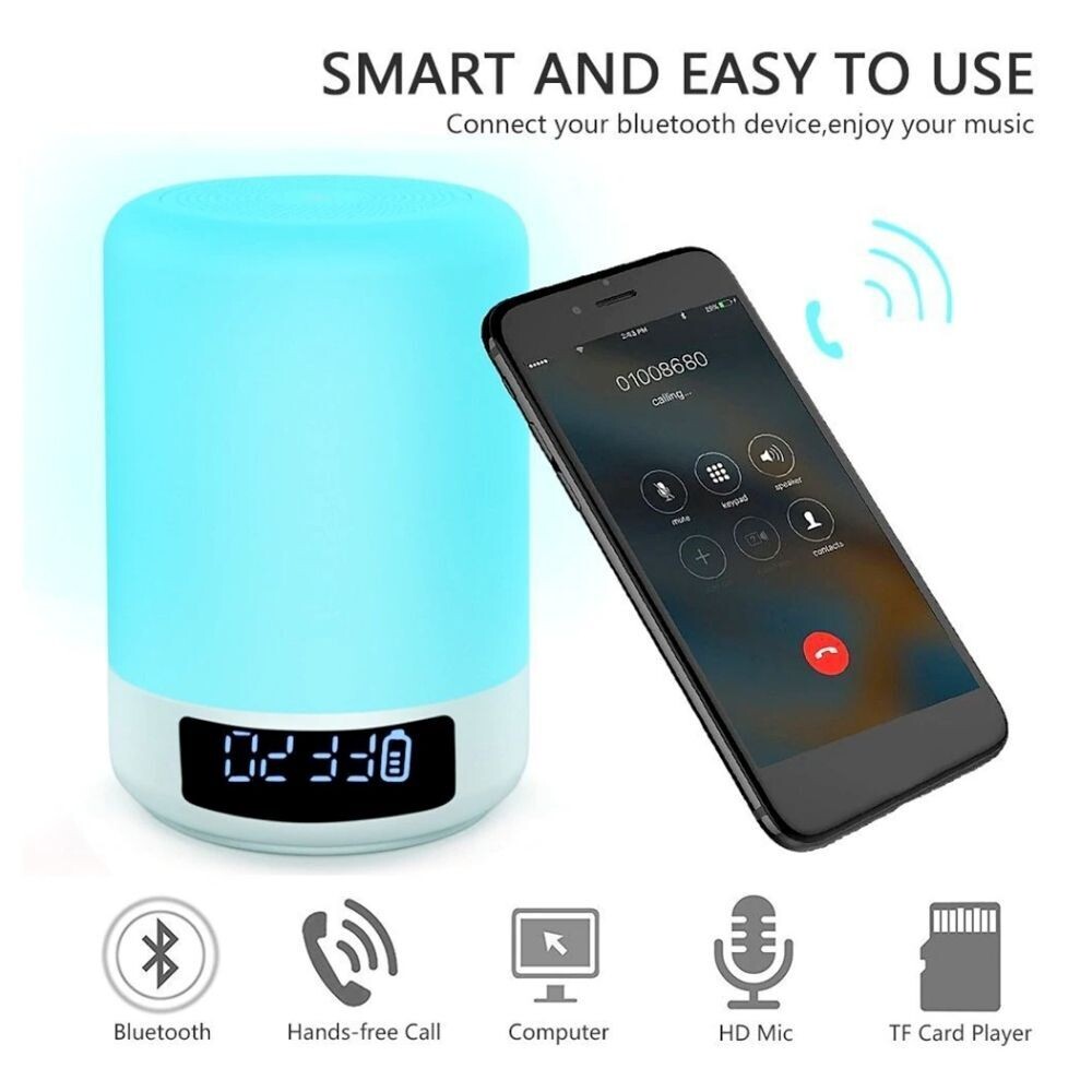 Touch Control Colorful LED Heavy Bass Wireless Bluetooth Speaker
