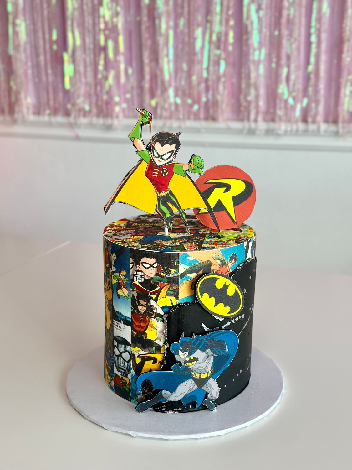 Comic Book Superhero Cake
