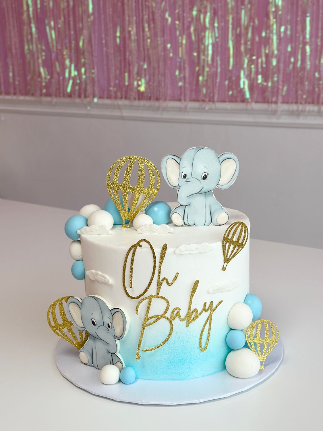 Up and Away Baby Shower Cake