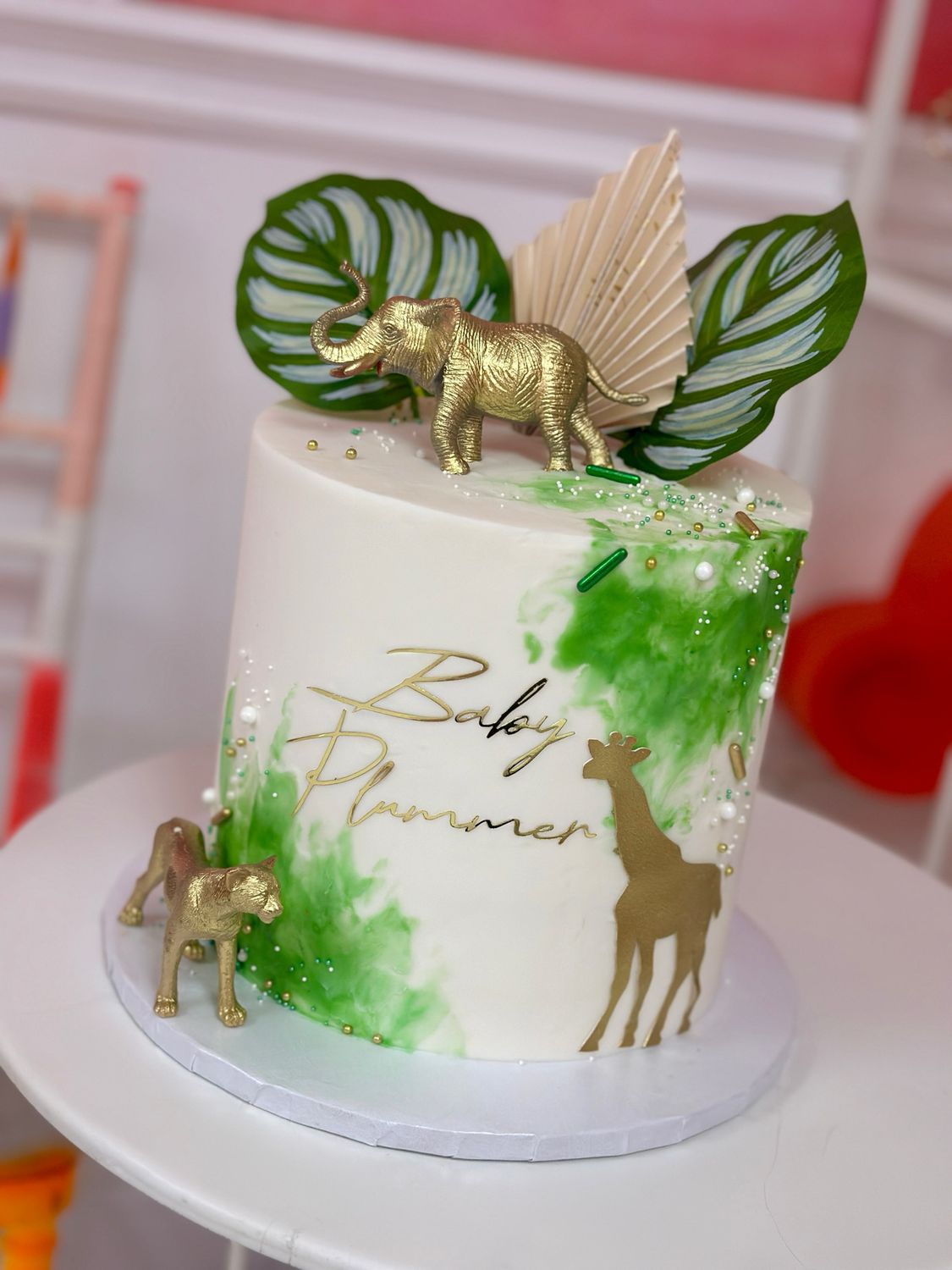 Jungle Fever Animal Baby Shower Cake