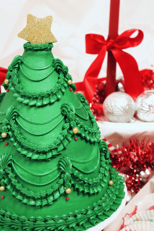 Holiday Christmas Tree Cake