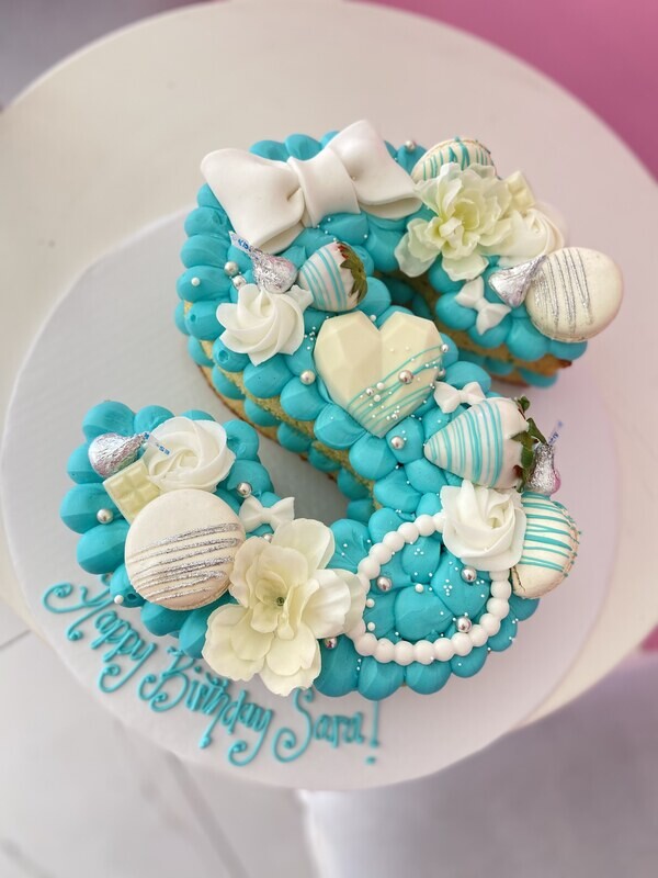 Naked Letter or Number Cake