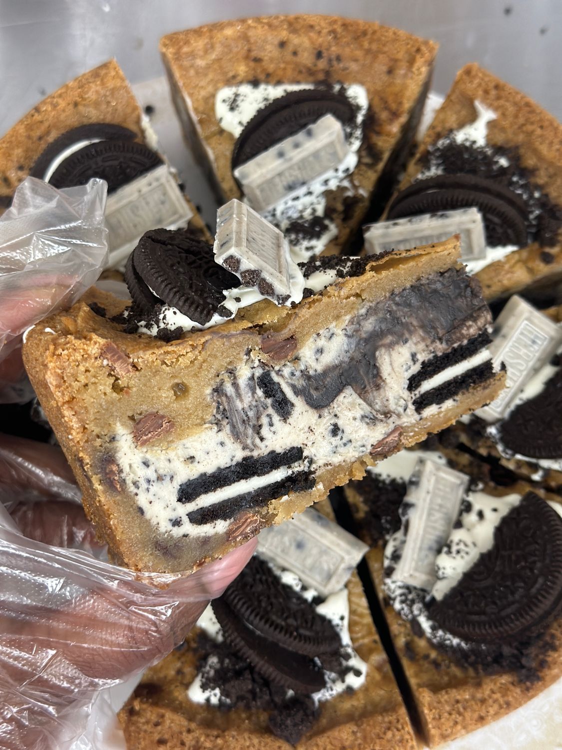 Cookies n Creme Cookie Pie Slice