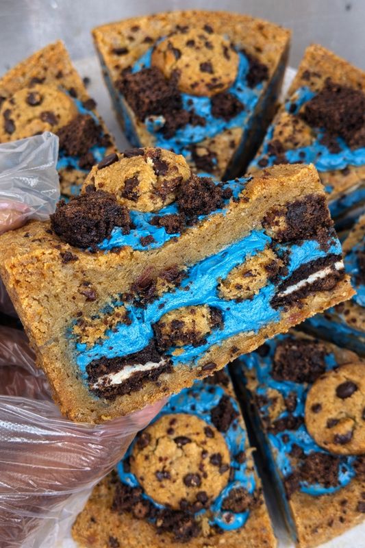 Cookie Monster Cookie Pie Slice
