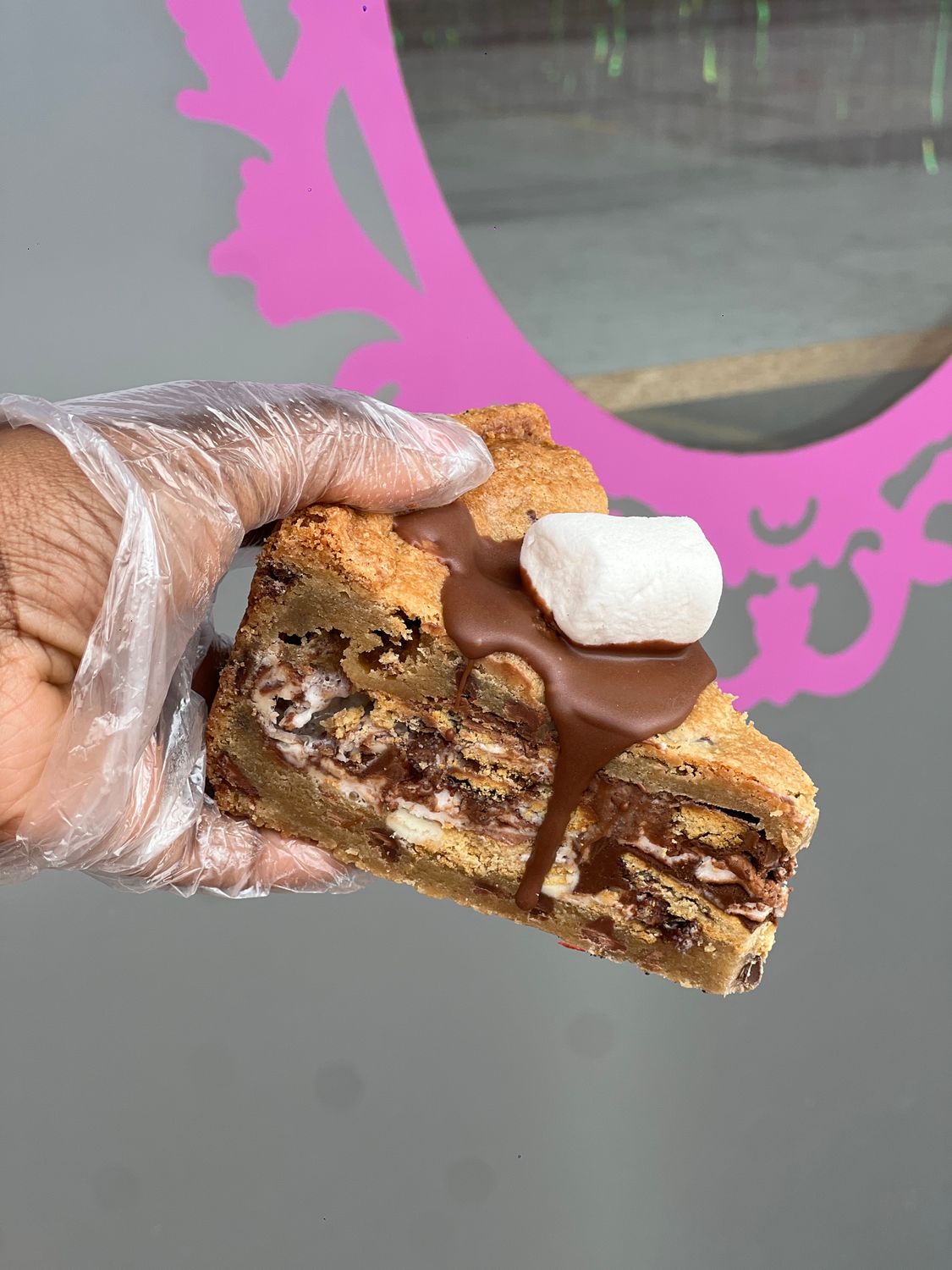 S'mores Cookie Pie Slice