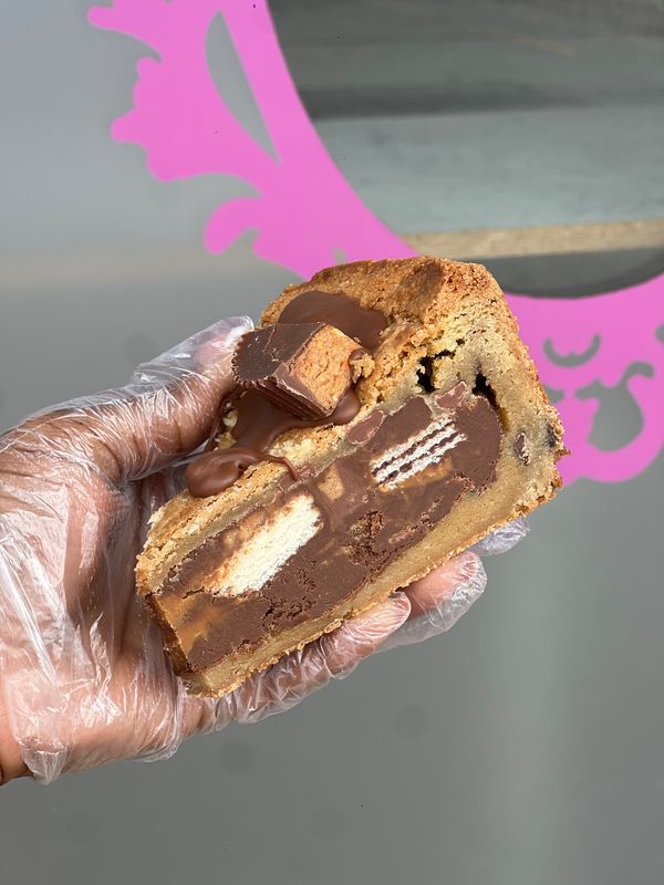 Peanut Butter Lover Cookie Pie Slice