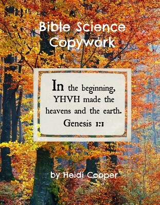 Bible Science copywork ebook