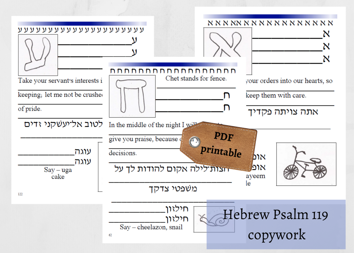 Psalm 119 copywork ebook