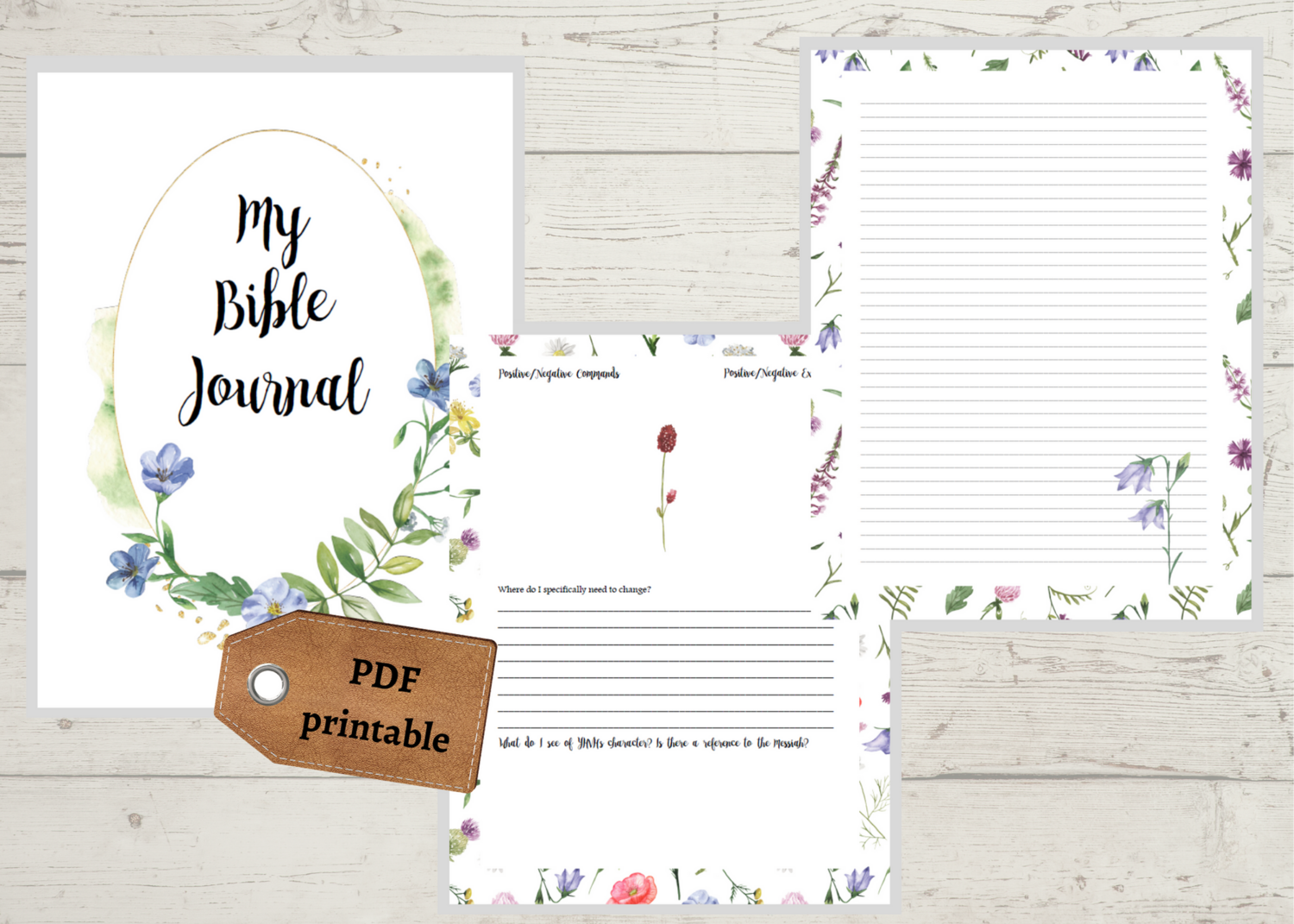 Printable bible journal wildflowers