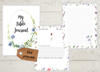 Printable bible journal wildflowers