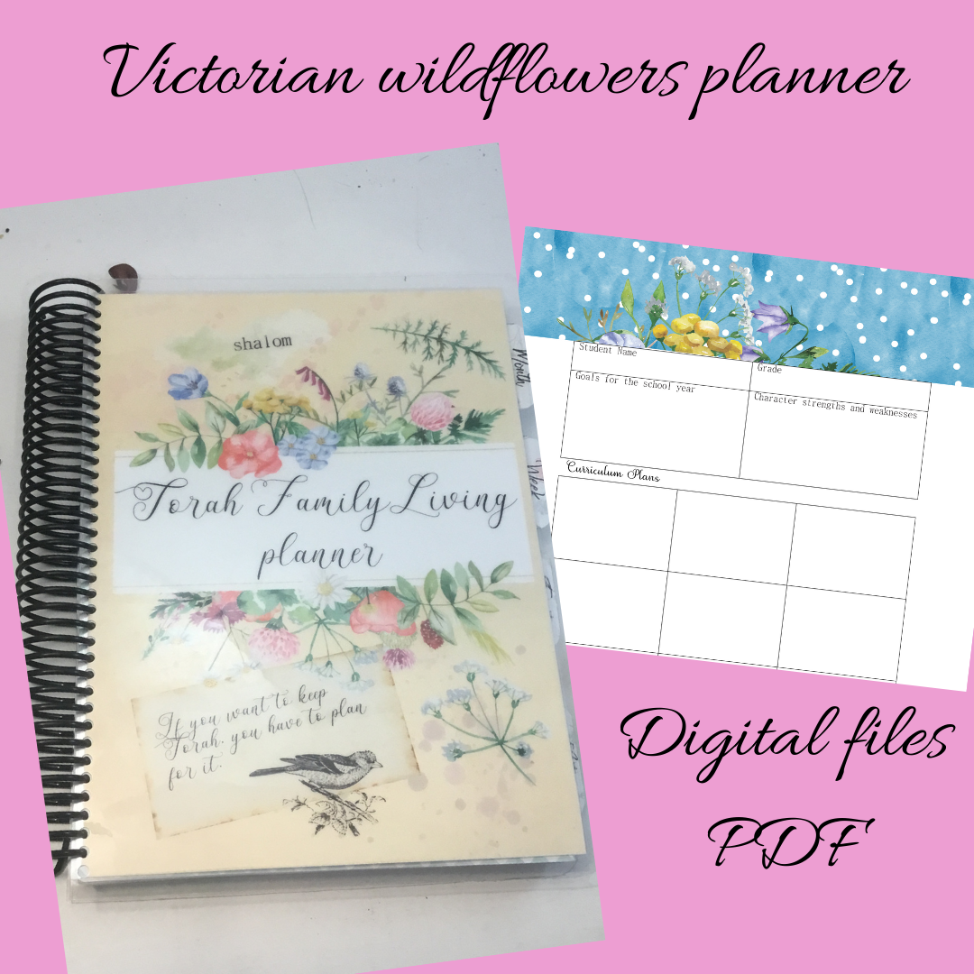 Victorian wildflowers PDF planner