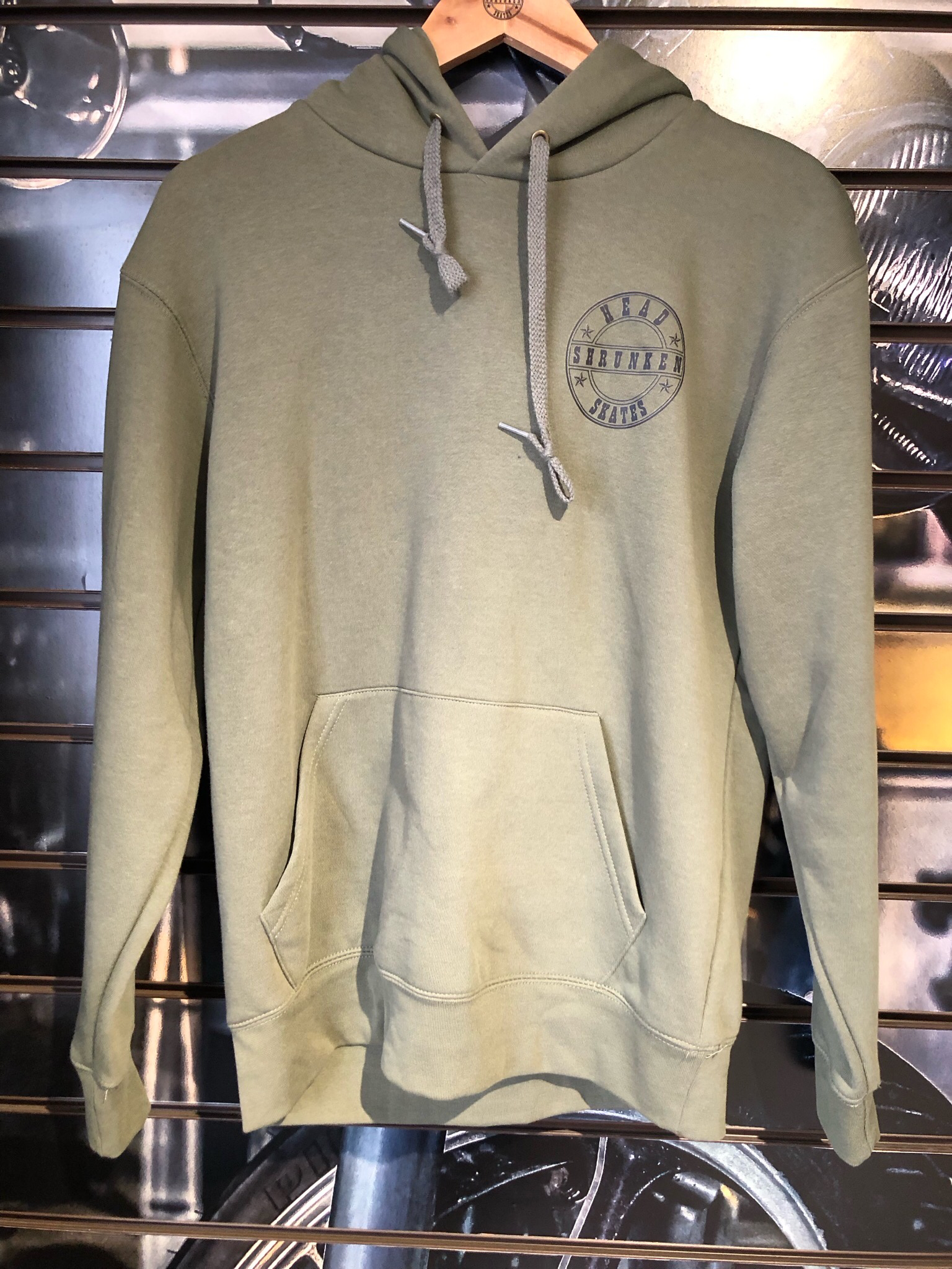 Shrunken Head Hoodie Olive