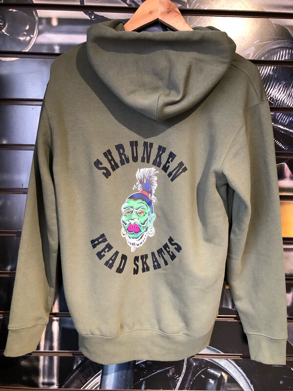 Shrunken Head Hoodie Olive