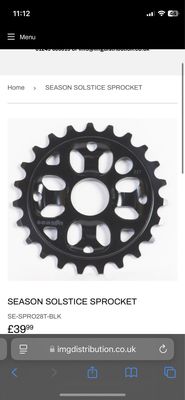 Season Sprocket 28t In black