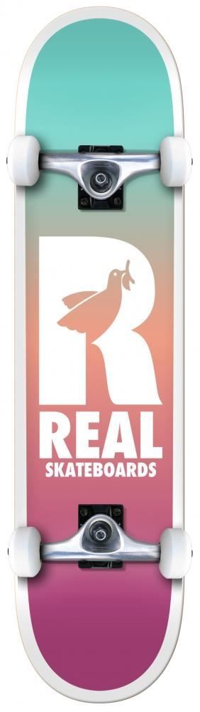 REAL SKATEBOARDS  Real Be Free Fades Large Factory Complete Skateboard Multi 8