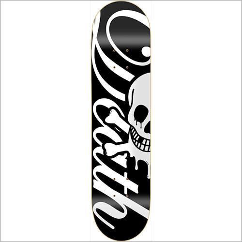 Death Skateboards Deck Script Black/White Death Skateboards Deck Script Black/White