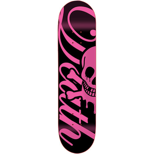 Death Skateboards deck Script Black/Pink
