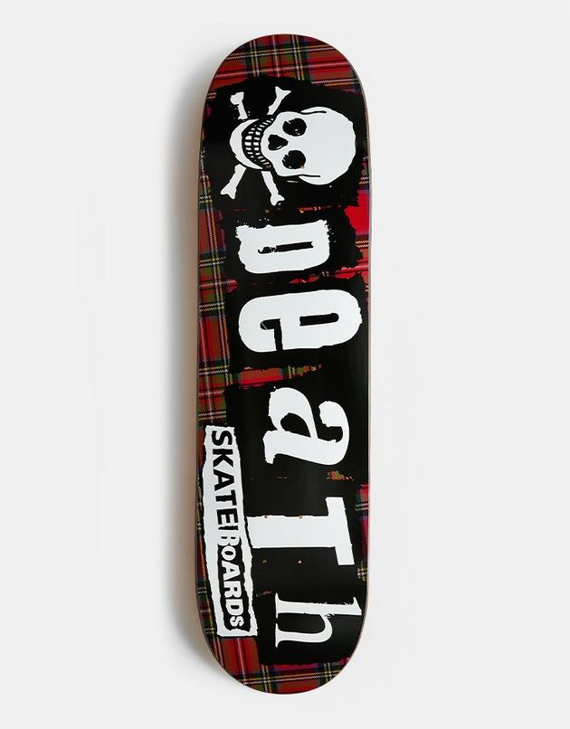 Death Skateboards Punk Tartan Skateboard Deck 8 Death Skateboards Punk Tartan Skateboard Deck 8"