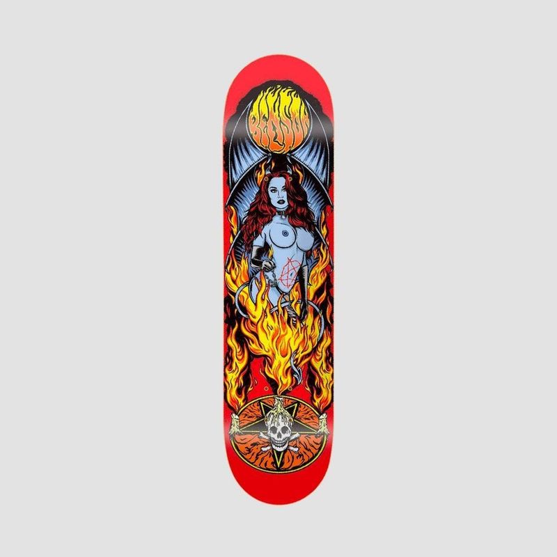 Death Benson Devil Blue Woman Skateboard Deck 8.25"