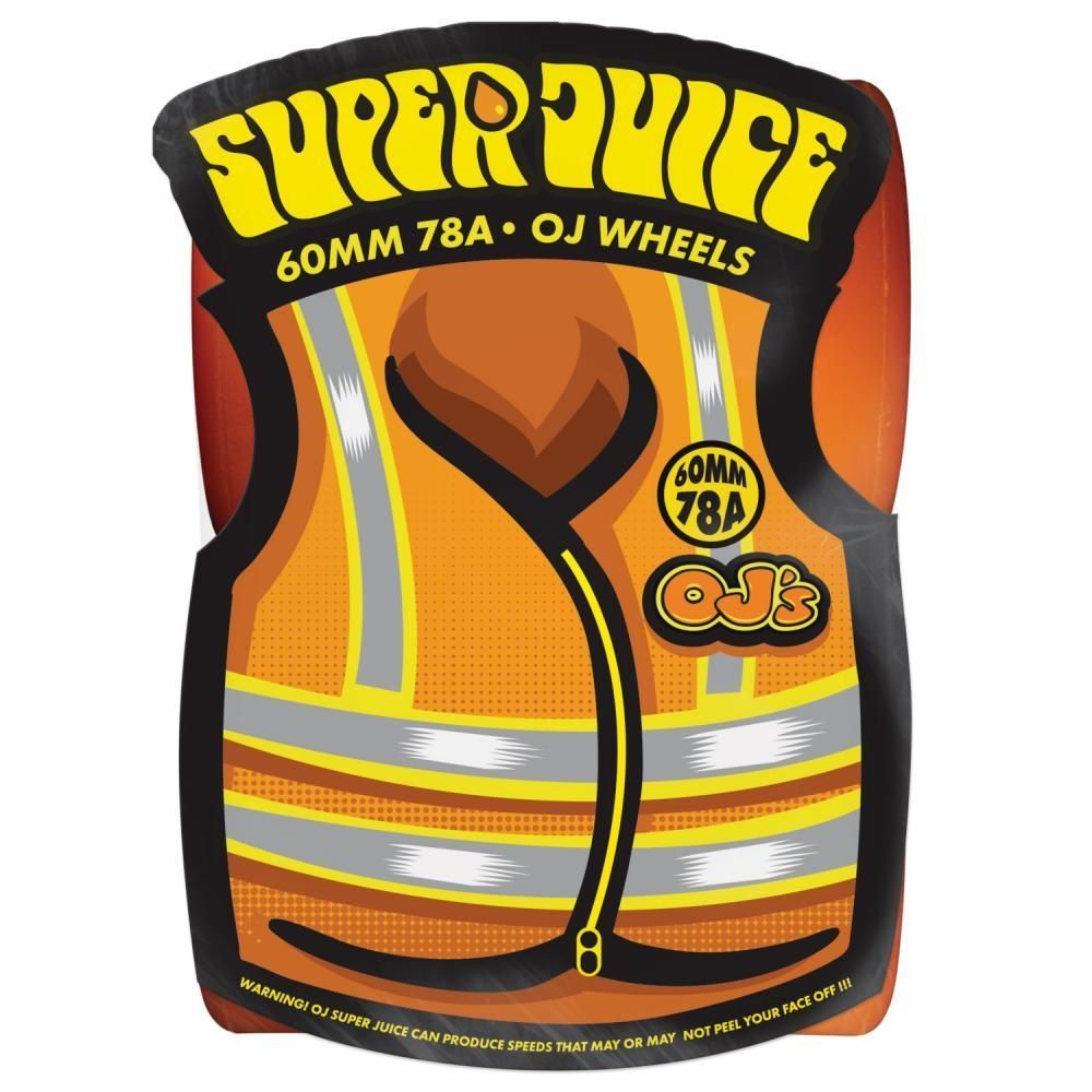 OJ WHEELS OJ Skateboard Wheels Super Juice 78a Orange 60mm OJ WHEELS OJ Skateboard Wheels Super Juice 78a Orange 60mm