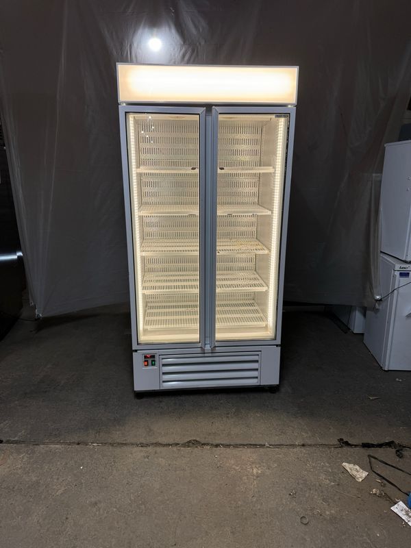 Double Display Unit Canopy Upright Display Fridge