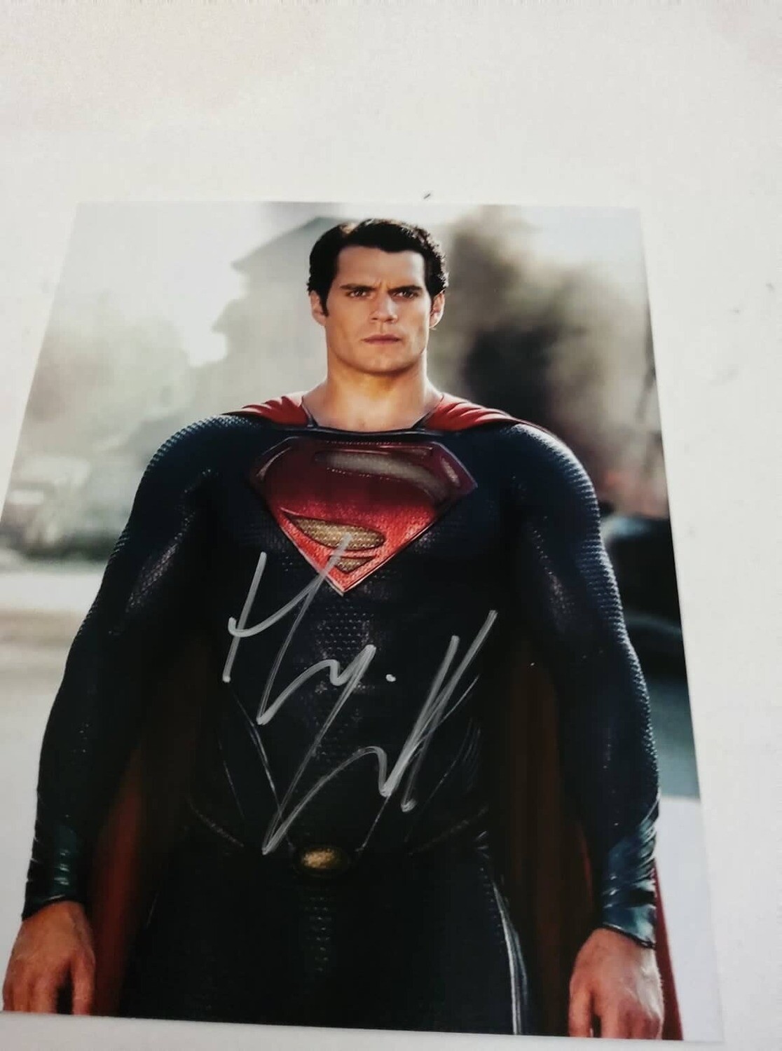 FOTO Superman  Henry Cavill Signed + COA Photo Superman  Henry Cavill Autografato Signed