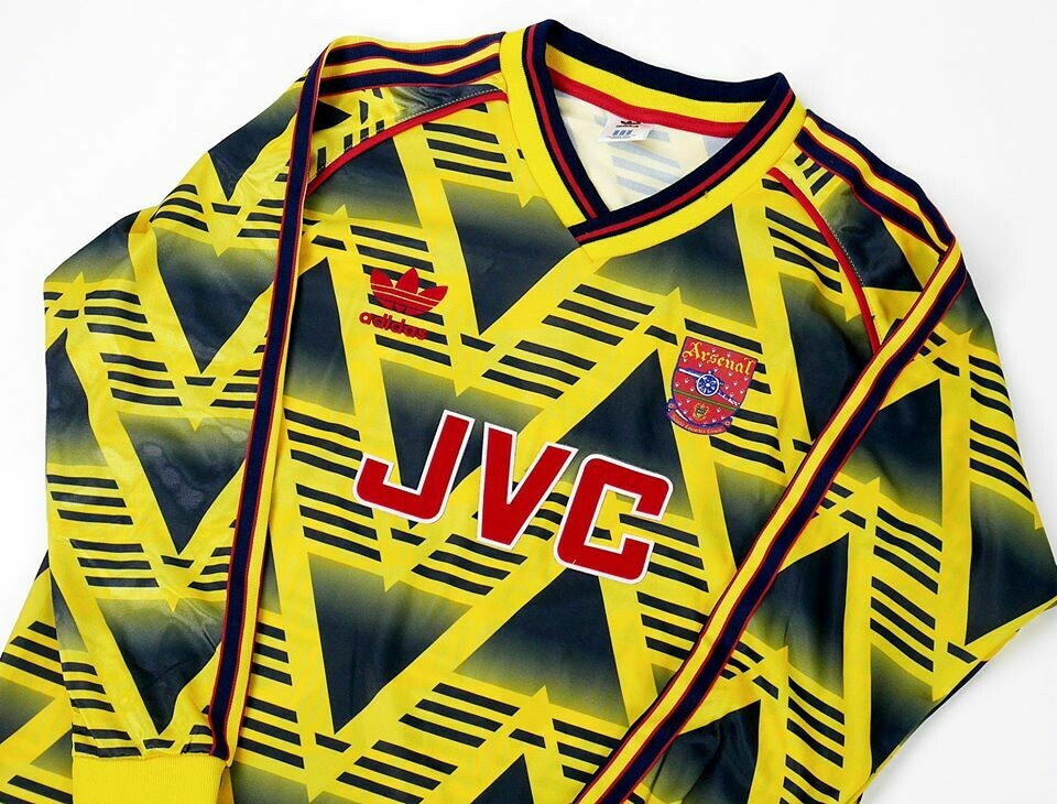ARSENAL MAGLIA CASA JERSEY HOME 1990 1992 MANICHE LUNGHE LONG SLEEVES