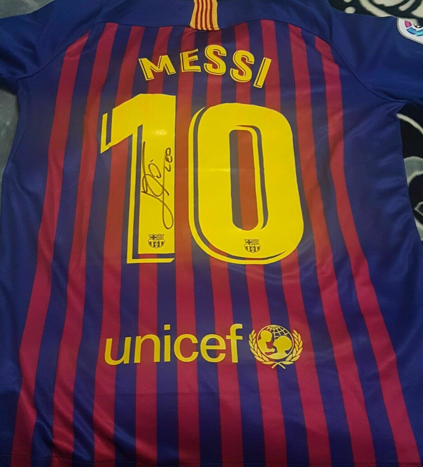 Maglia Barcelona Maglia Casa 2018 2019  Lionel Messi Autografata Signed wich COA certificate Barcelona Jersey Home 2018 2019 Lionel Messi Signed with coa