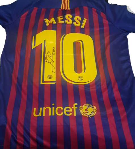 Maglia Barcelona Maglia Casa 2018 2019 Lionel Messi Autografata Signed wich COA certificate Barcelona Jersey Home 2018 2019 Lionel Messi Signed with coa