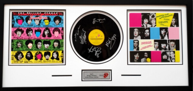ROLLING STONES Autograph Signed  Rolling Stones Band-Signed "Some Girls"  Framed Cornice Record   ROLLING STONES Autografato Signed Autograph Doppio Certificato COA Double Certificate COA