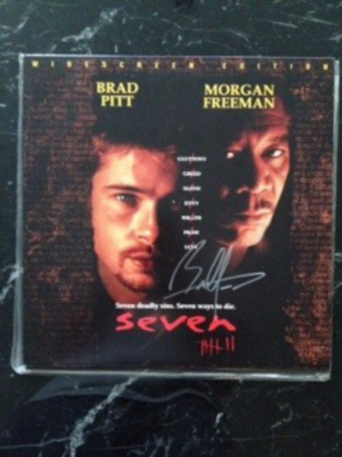 Disc Laser Signed Brad Pitt Autografato Cd Disc SEVEN Brad Pitt Autograph