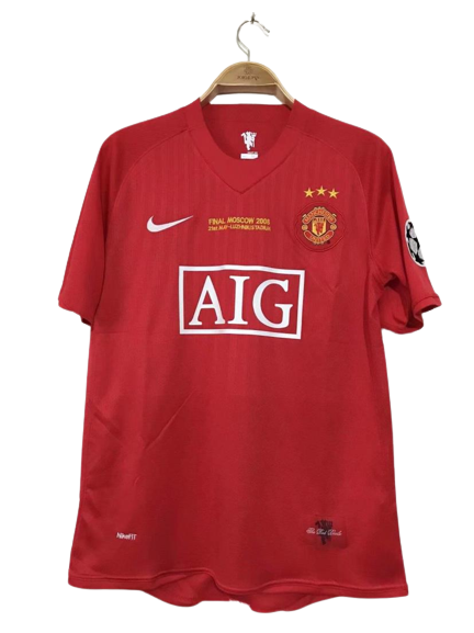 MANCHESTER UNITED MAGLIA JERSEY CAMISETAS FINAL MOSCOW MOSCA 2008 3 STARS