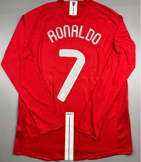 MANCHESTER UNITED  MAGLIA FINAL MOSCA 2008 FINAL MOSCOW 2008 LONG SLEEVES CR7 CRISTIANO RONALDO 7