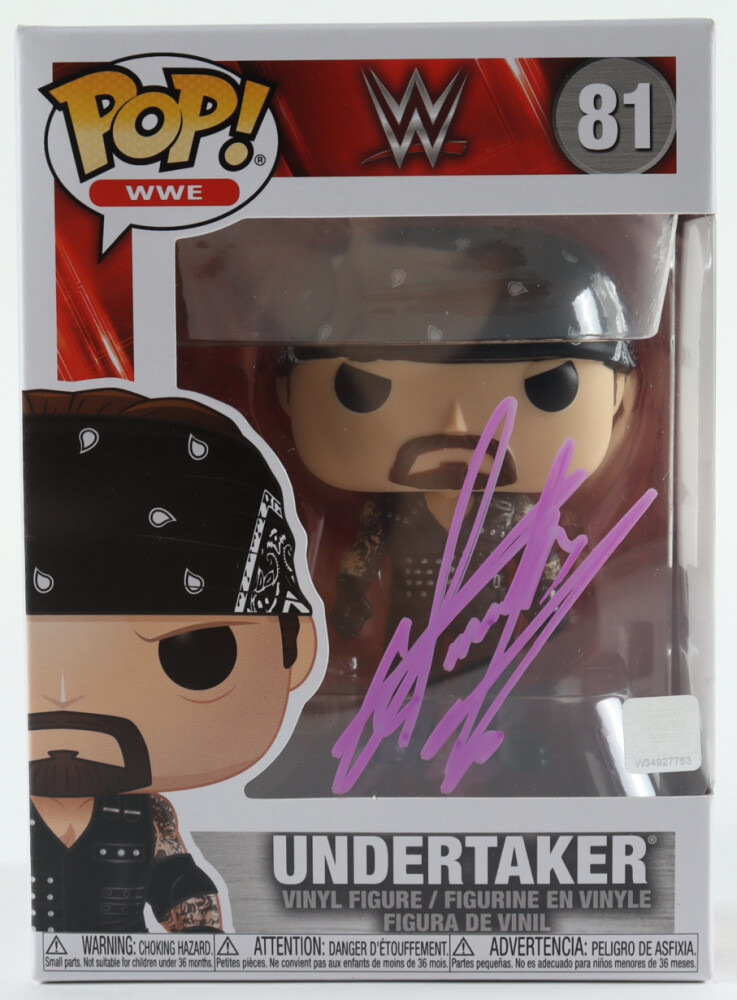 The Undertaker AUTOGRAFO POP AUTOGRAPH Signed WWE POP #81 Funko Pop AUTOGRAPH DOUBLE COA JSA