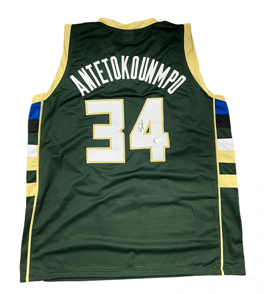 Giannis Antetokounmpo Signed  AUTOGRAPH Jersey AUTOGRAFATA MAGLIA SIGNED AUTOGRAPH Giannis Antetokounmpo Jersey SIGNED Jersey DOUBLE COA BECKETT
