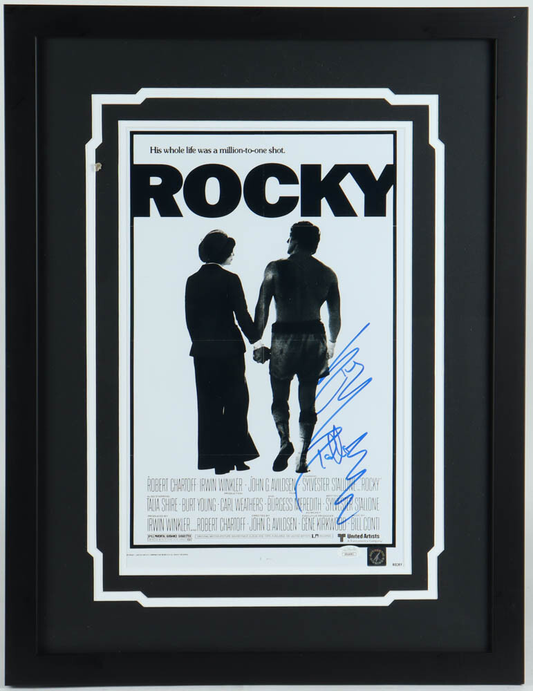 Sylvester Stallone Frame Poster Autografato  Signed "Rocky" 20x26 Custom SYLVESTER STALLONE  Framed Movie Poster Print  FOTO SIGNED AUTOGRAPH  Signed JSA DOUBLE COA