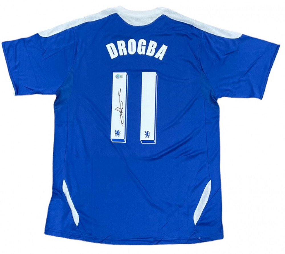 Maglia Didier Drogba Signed Chelsea Jersey Final Autografo Autograph Signed Hand Jersey  DOUBLE COA BECKETT AUTOGRAFO AUTOGRAPH SIGNED DROGBA CHELSEA FINAL MUNICH 2012