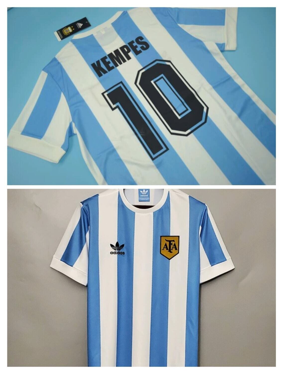 ARGENTINA 1978 KEMPES 10  MAGLIA JERSEY CAMISETAS scelta nome e numero choice name and number